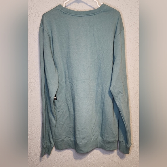Volcom Men's Iconic Stone Crew Sweatshirt Turquoise Size XL NWT - Picture 2 of 5